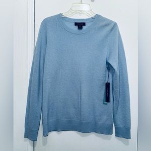 Tahari women’s 100% Cashmere sweater size M light blue